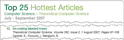 This paper has been the 12 most downloaded paper of TCS in July-September 2007